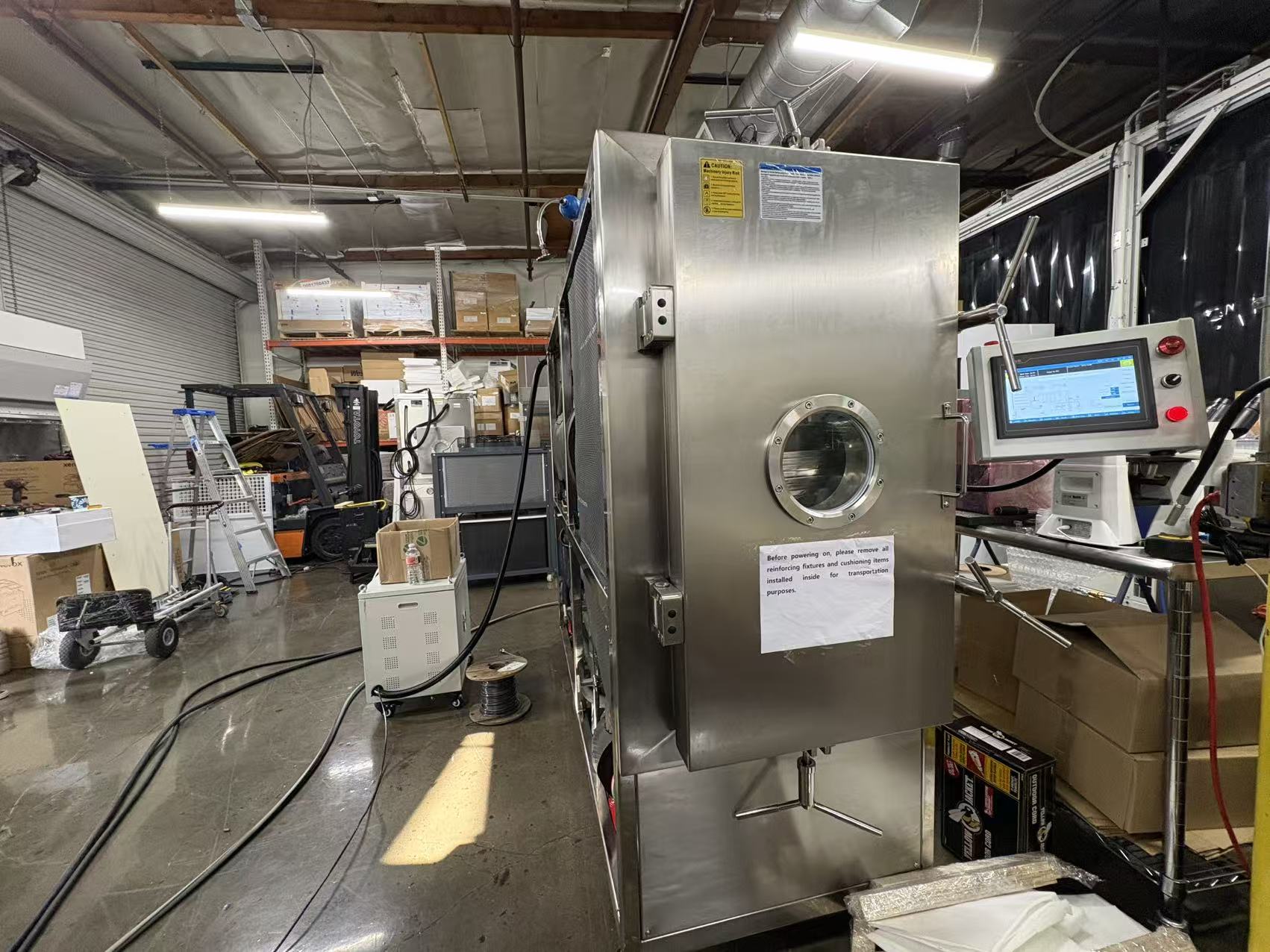 Thirteen-shelf Command F GMP peptide lyophilizer installed at an anonymized United States project site